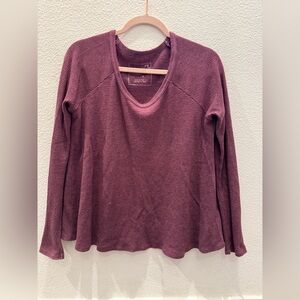 We The Free flannel waffle knit top